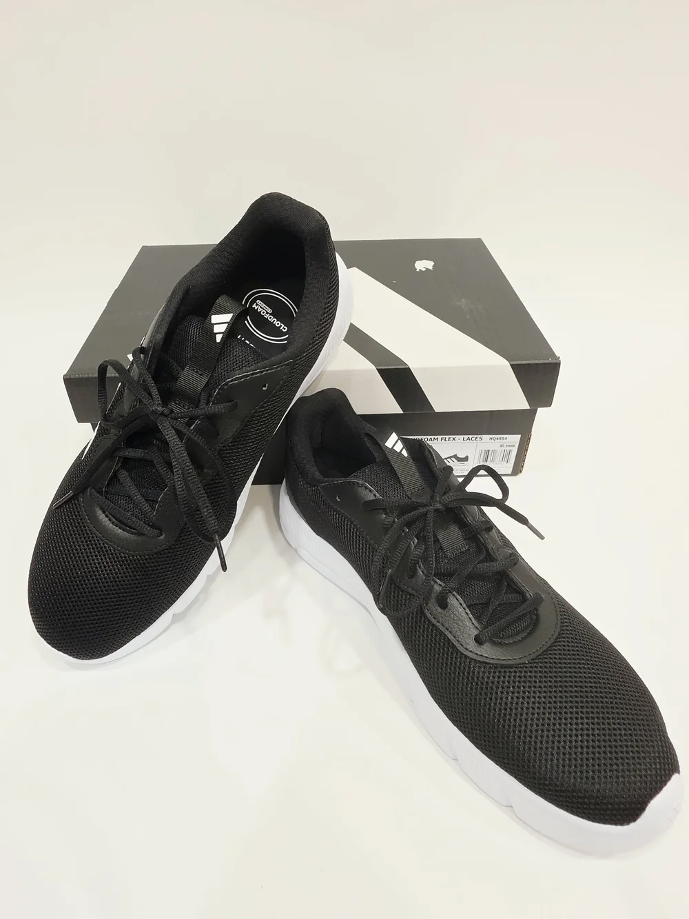 Adidas Cloudfoam Flex Black Mesh Athletic Sneakers US Mens 11